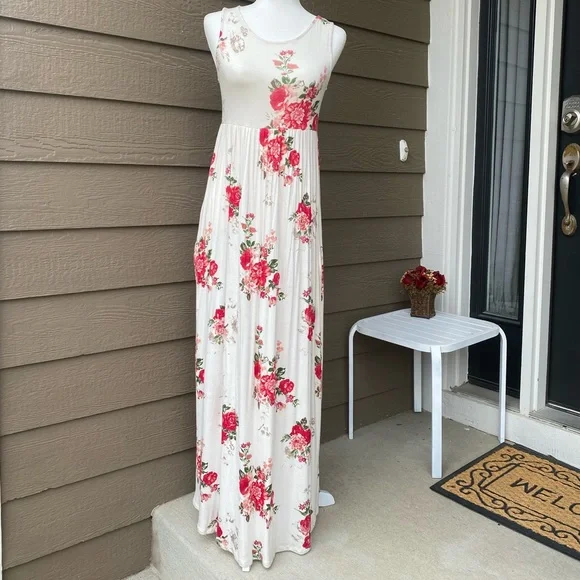chinese dress ladies Josie Maxi Dress Green Floral – Augustine main image 0